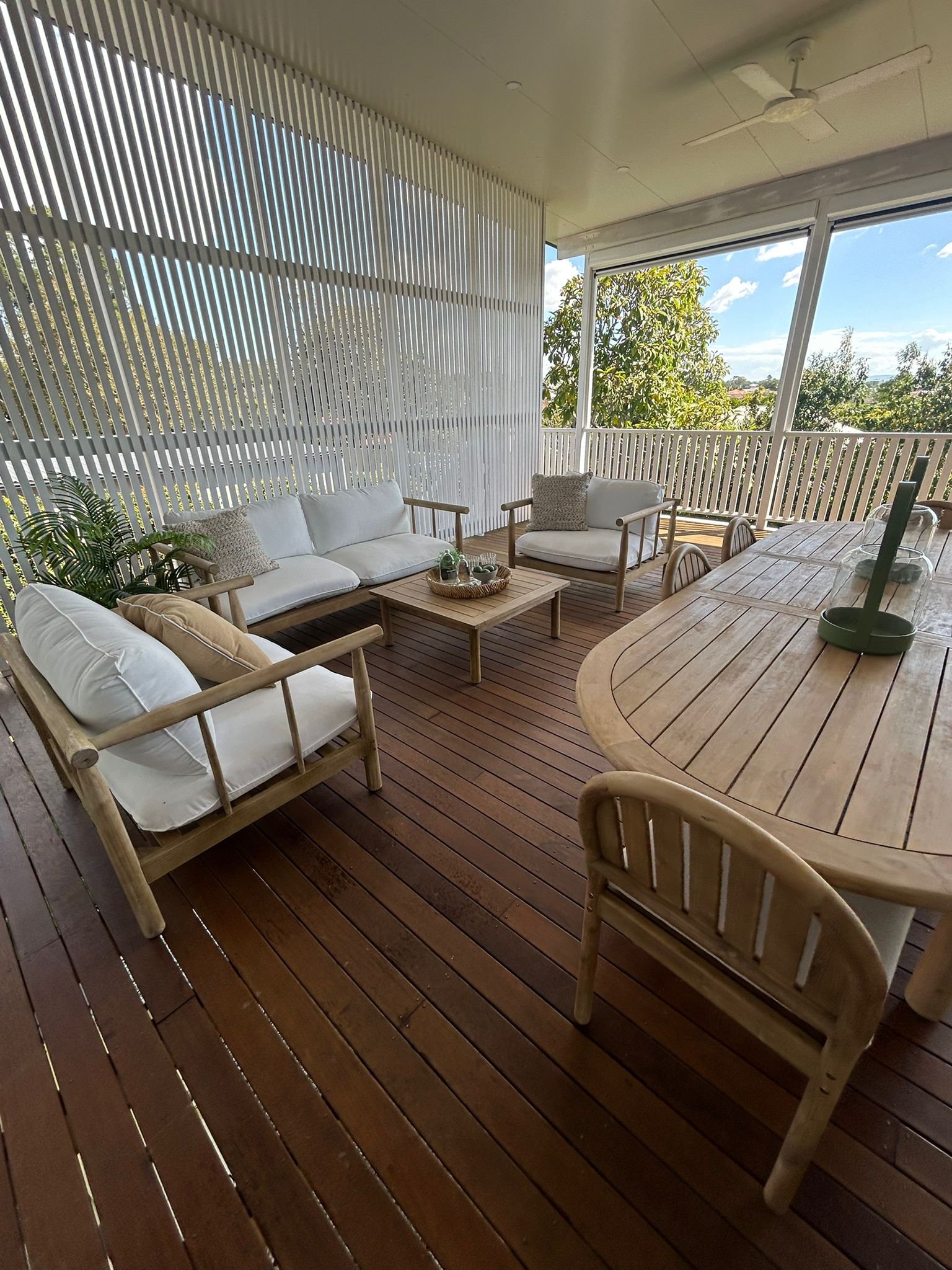 A covered Brisbane outdoor living area, bond-ready after clean
